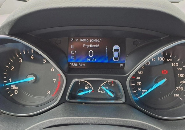 Ford Kuga cena 91900 przebieg: 73018, rok produkcji 2019 z Warszawa małe 326